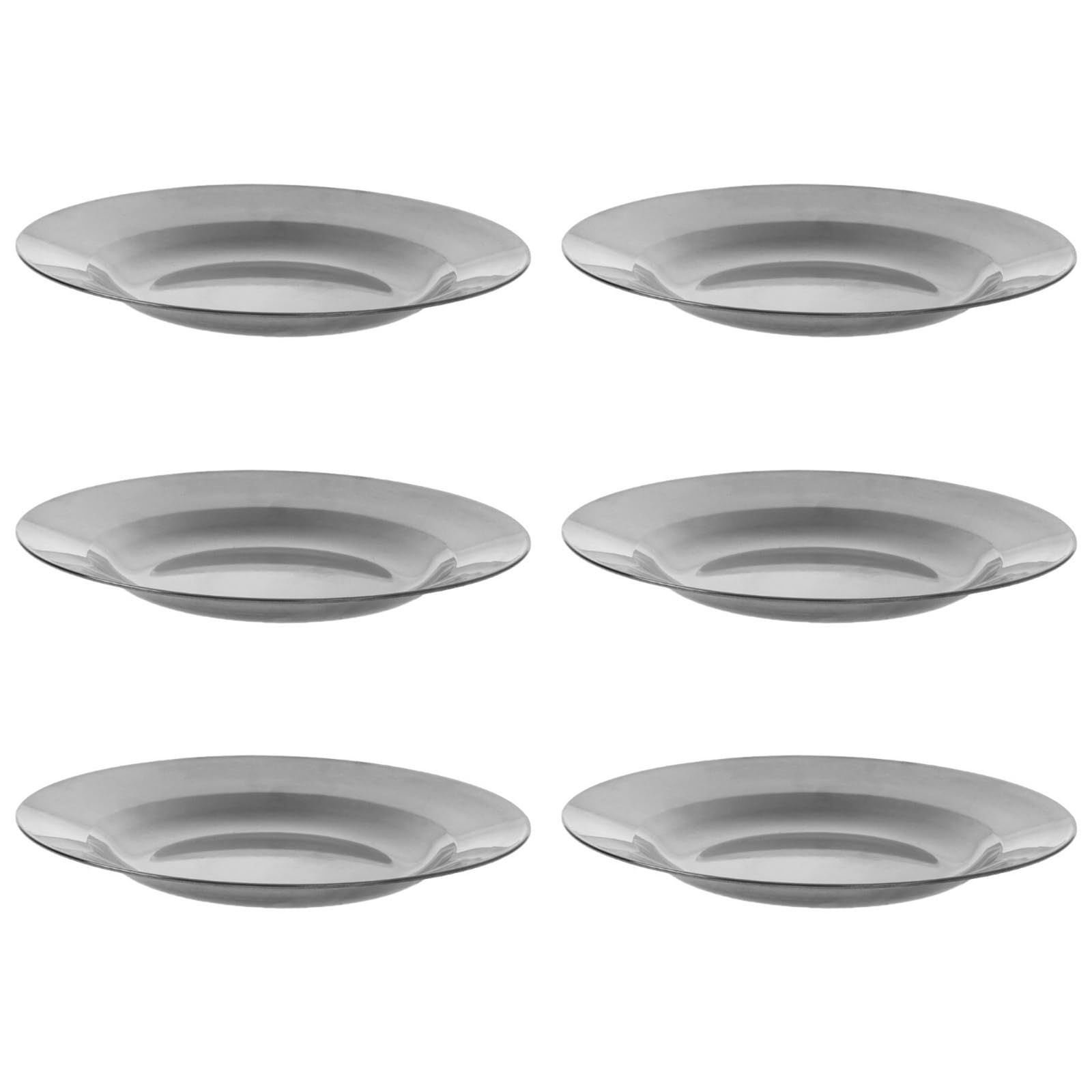 Buxuaaaa Of 6 Steel Platters Cooking Plate Collection Kitchenwares for Cooking Enthusiasts Serving