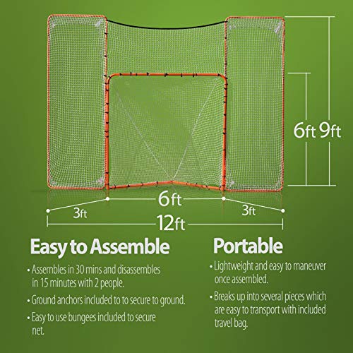 3 in 1 Lacrosse Goal with Backstop and Target - Thumbnail 4