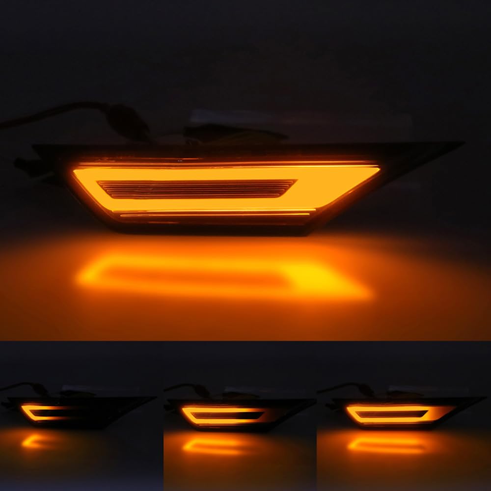 Set di indicatori di direzione laterali LED - compatibile con Honda Civic X 2016-2022 - Grigio - incl. luci dinamiche & luce di posizione