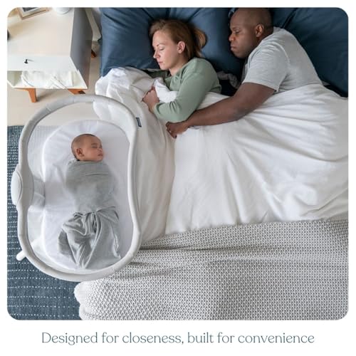 HALO BassiNest Swivel Sleeper 3.0 – Over-Bed Baby Bassinet with 360 Rotation, Adjustable Height, Breathable Mesh, Safe Close Sleeping, Lowering Wall for Easy Access, Feeding & C-Section Recovery - image 3