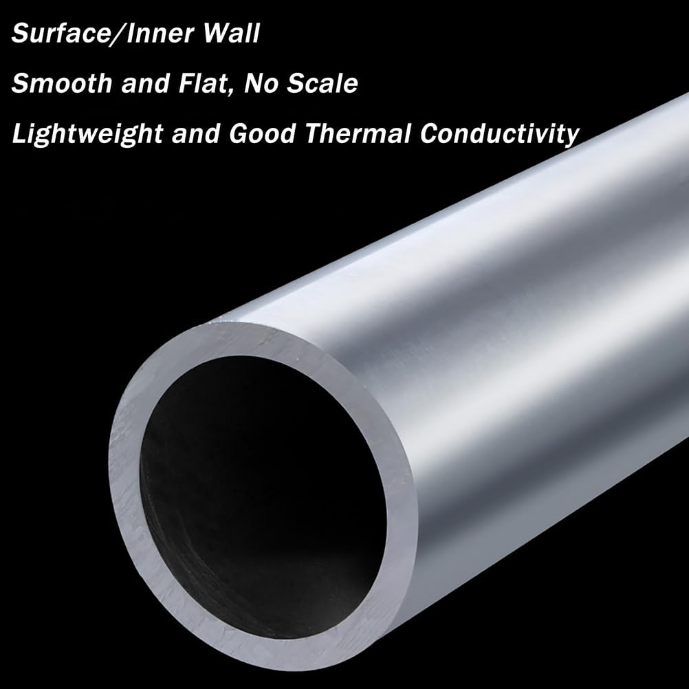 Aluminiumrohr 2 STK Rund Hohl Für Technik Modellbau Möbel DIY Heimprojekte Und Handwerksnutzung,100x2mm