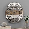 FirsTime & Co. Multicolor Shabby Pallet Wall Clock, Vintage Decor for Living Room, Home Office, Round, Wood, Farmhouse, 16 inches