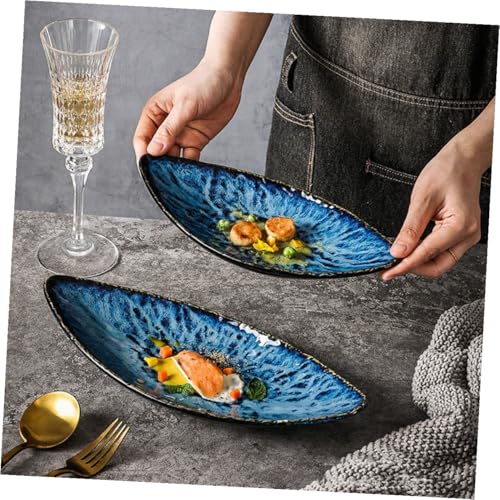 Plato grande de cerámica estilo japonés para sushi miniatura 7