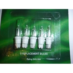 5 Clear Push In Spare Replacement Bulbs 2v 0.16w (SB265)
