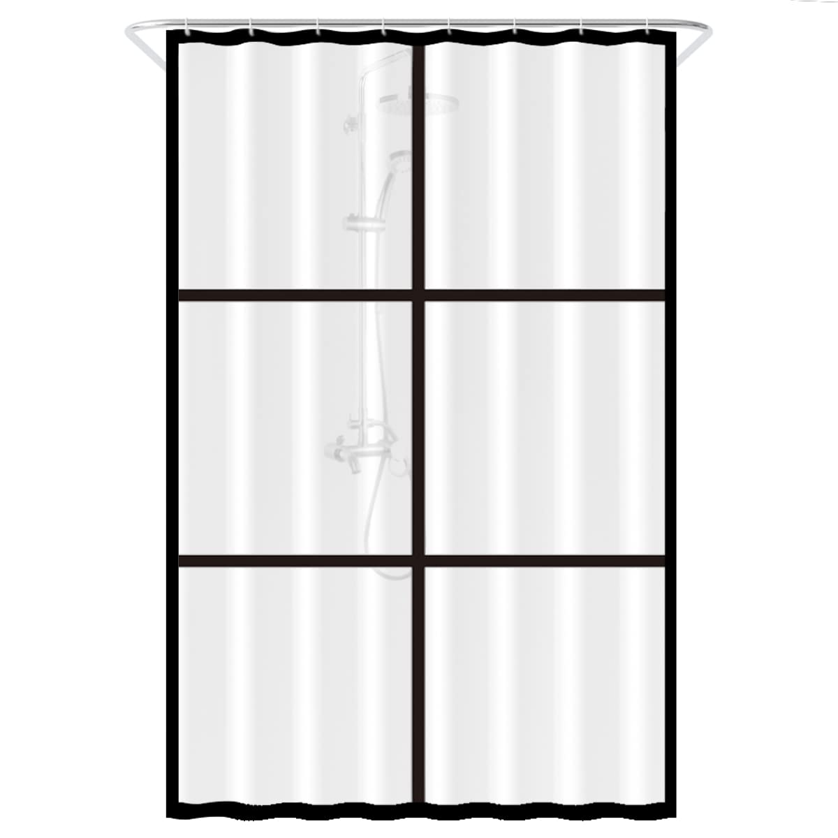 Loti Living Cortina de ducha antimoho 120 x 200 cm – resistente al agua – transparente mate PEVA – Incluye anillas – cortina de ducha transparente – transparente – cortina de ducha bañera…