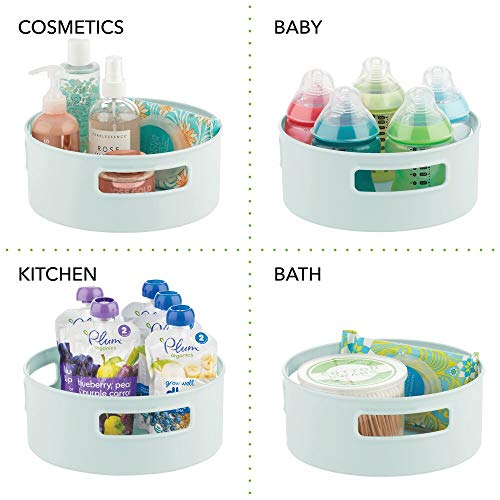 mDesign 2er-Set drehbares Kosmetiktablett – stilvolle Ablagefläche für Lotion, Kosmetik und Medikamente – runde Kosmetik… – Bild 5