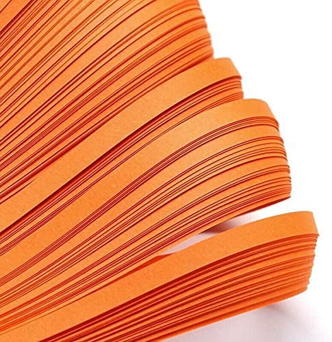 Quilling Strips 5mm Paper Quilling Set 120pcs Strips Solid Color Origami Paper DIY Hand Crafts Quilling Paper Strips (Orange 5mm)