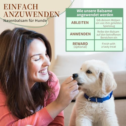 1 oz Pflanzlicher Nasenbalsam für Hunde - Natürliche Linderung und Feuchtigkeit für trockene, rissige Nasen