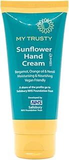 My Trusty Sunflower Hand Cream, Suitable for Dry Skin and Skin Prone to Eczema, Vegan Friendly with Natural Ingredients, Bergamot Orange and Neroli Scent, 100ml