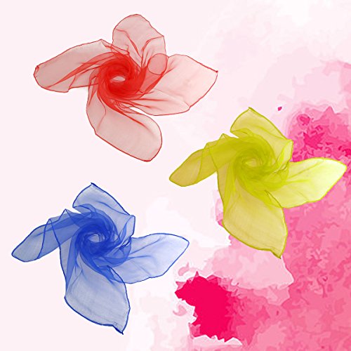 Tinksky zijdedoeken jongleerdoeken chiffontoeken gezoomde vierkante beweging sjaals vastleggen jongleerdansjaals (set 12… - Image 6