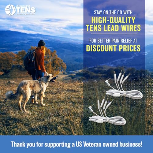 Image of Discount TENS Brand - Lead Wires 2.5mm Plug to Four 2mm Pins, 2 Pack | Molded strain-relief sleeves, durable flexible insulated cable resists kinking and breakage, connects 4 electrodes per wire