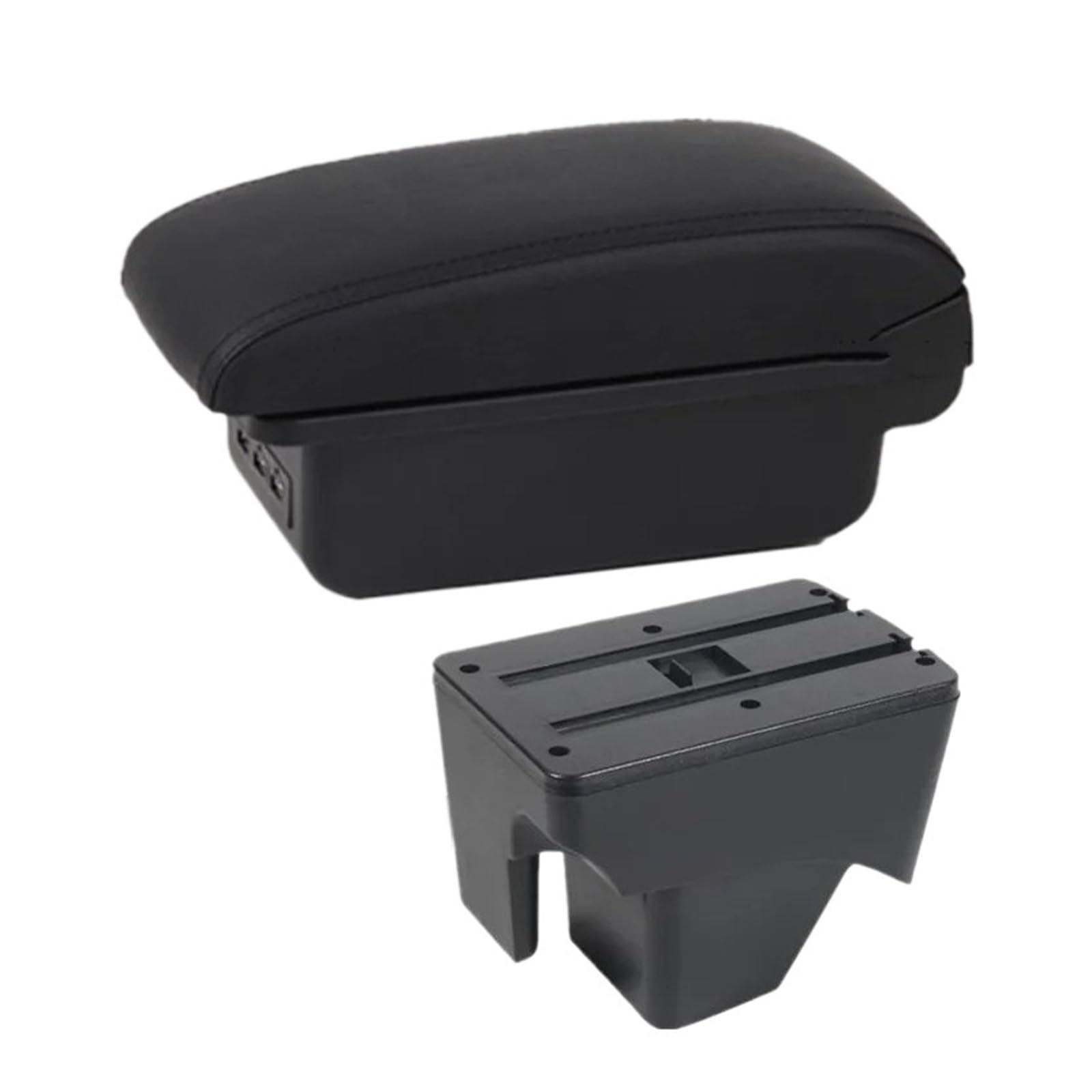 Ggwqoops Car Armrests For VW For TERA 2025 Central Storage Box Interior Retrofit Car Accessories Armrest Box(B2 black line 3USB)