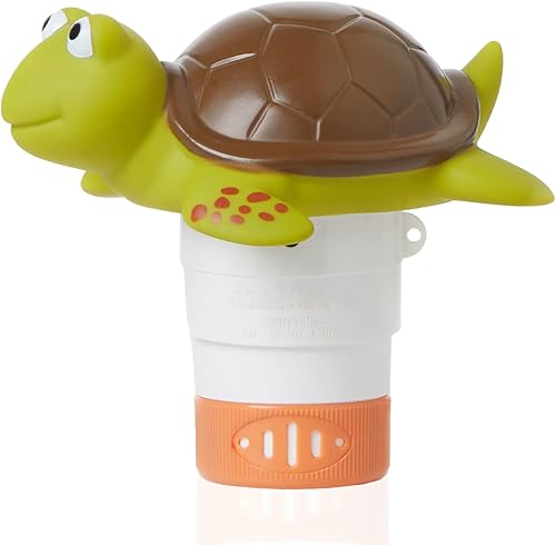 XY-WQ Tortuga - Flotador de cloro solo para pestañas de 1 pulgada, mini dispensador flotante de cloro para piscina