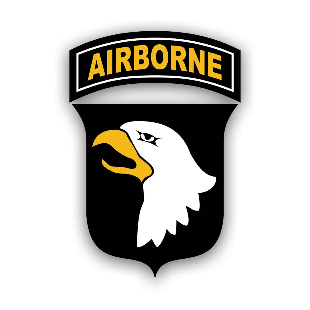 fagraphix 101st Airborne Division Sticker Decal - Self Adhesive Vinyl - Weatherproof - Made in USA - div The Screaming Eagles 4" Wide