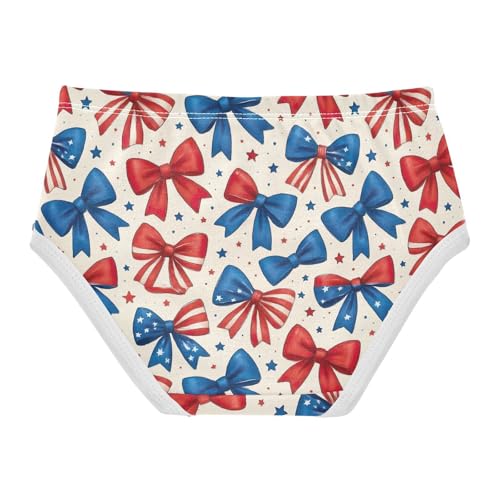 Joisal Personalized Toddlers Underwear Floral 2t Cotton Girl Panties Cute Red Blue America Bowknots Stars Briefs Undies Kids2