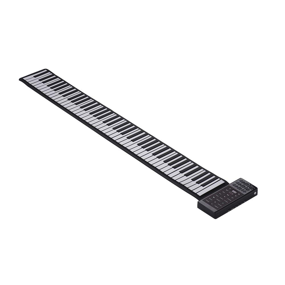 Generic Clavier de Piano Numérique Enroulable avec 88 Touches, Double Haut-parleur Magnétique et Pédale de Sustain, adapté pour Jouer N'importe où, pour Débutants et Musiciens