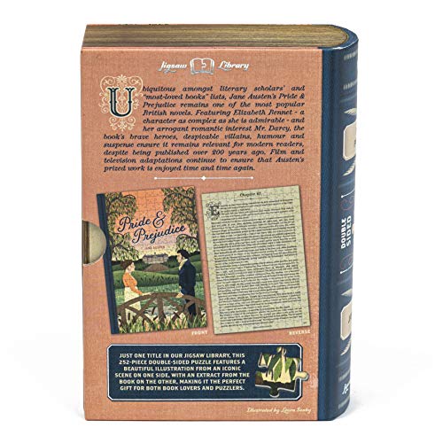 Professor Puzzle: Rompecabezas Doble Cara - Orgullo y Prejuicio - 252 Piezas, Escena Ilustrada, Caja en Forma de Libro miniatura 3