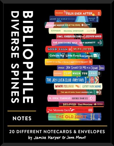 Chronicle Books Bibliophile Diverse Spines Notes: 20 Different Notecards & Envelopes image 2