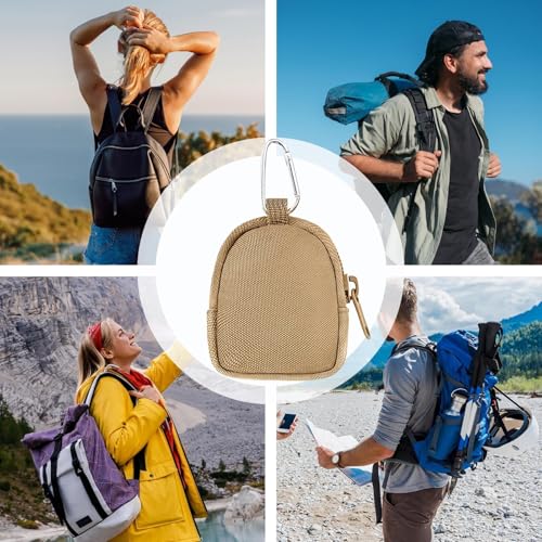 Tiny Pouch for Backpack - Small Zippered Coin Holder, Portable Organizer | Portable Coin Purse, Baby Shower Thermometer Case for Bathroom Safety, Water Temperature Guide, Infant, Tr4