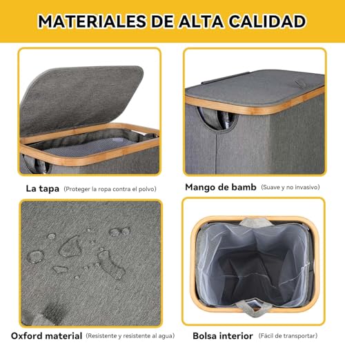 La Mejor Recopilación de Cesto para Ropa Sucia Coppel Top 10. 30 Cesto para Ropa Sucia Coppel marca ACOVARK (3)