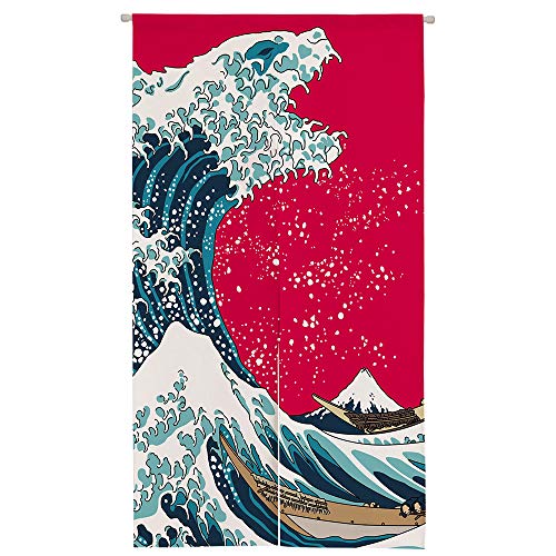 Ofat Home Japanese Painting Hokusai Noren The Great Wave Off