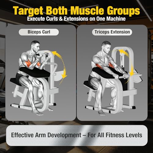 Image of Commercial-Grade Strength Exercise Equipment with 220lb Weight Stack, 3 inchx3 inch 12-Gauge Steel Tubing for Home & Gym, Multi-Function Trainer Machine for Strength Training & Body Building