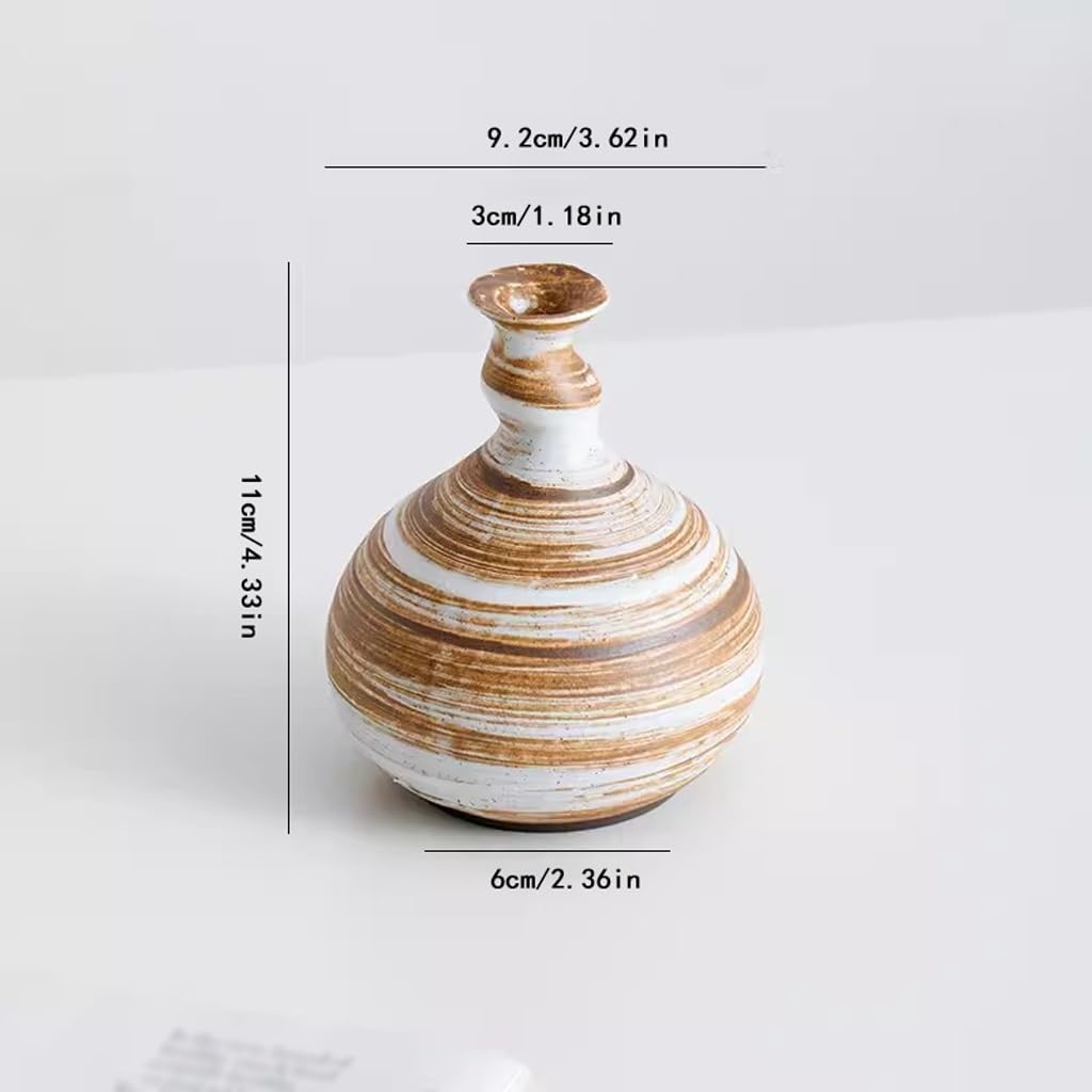Amazon.co.jp: SENBAILU 花器 インズ 陶器 小瓶 装飾 ドライフラワー