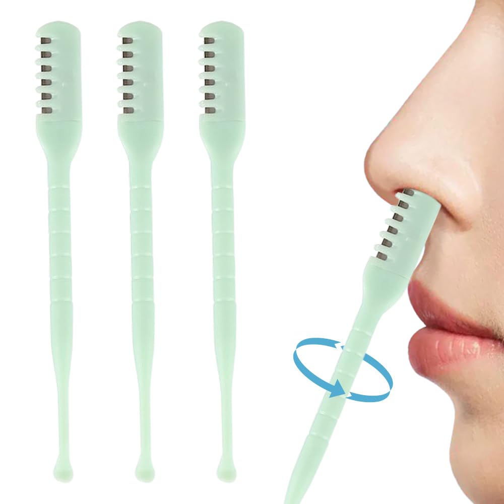 2-in-1 Nose Hair Cutter Ear Picker 2025 New Manual Nose Trimmer Portable Nose Hair Removal Tool for Travel