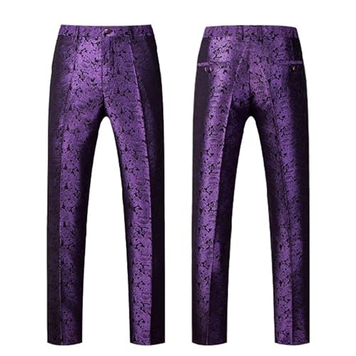 Men's Tuxedo Suit Set Regular Slim Fit Shawl Lapel Suit Sets Jacket Pants Formal Floral Tuxedo for Men3