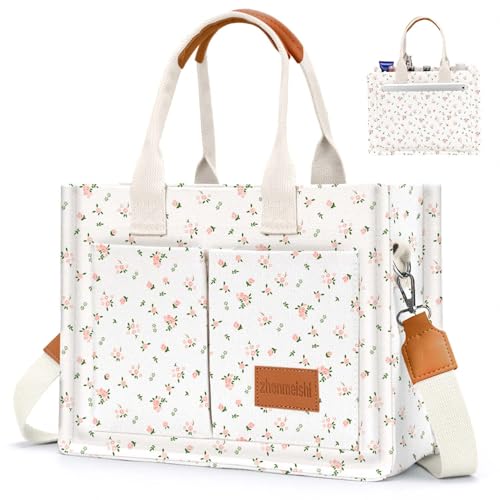 Canvas Crossbody Tote Bag