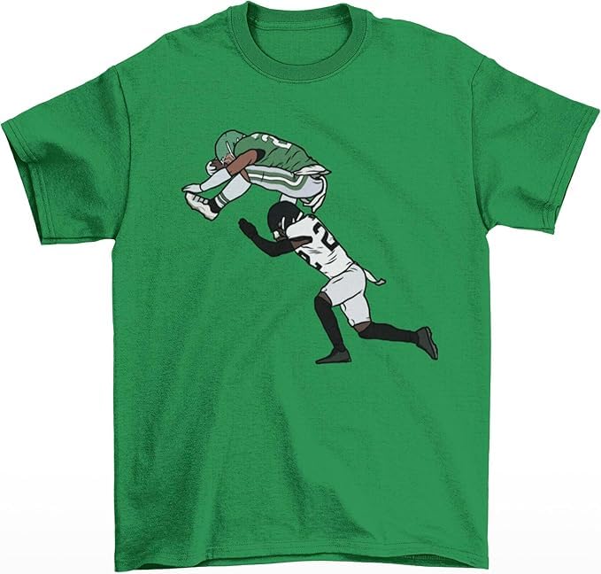 RatTrapTees Saquon Barkley Backwards Hurdle Football T-Shirt