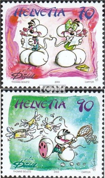 Timbres Suisse 2004 Diddl – édition Complète Oblitérée – Prophila Collection – Pour Collectionneurs De Bandes Dessinées