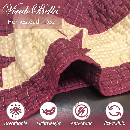 Virahbella2piecefullqueenlodgequiltbeddingsetrusticcountryreversiblecomfortersetwithdecorativepillowshamshomesteadred Urban Country Home Decor Virah bella 2 piece fullqueen lodge quilt bedding set rustic country reversible comforter set with decorative pillow shams homestead red urban country home decor