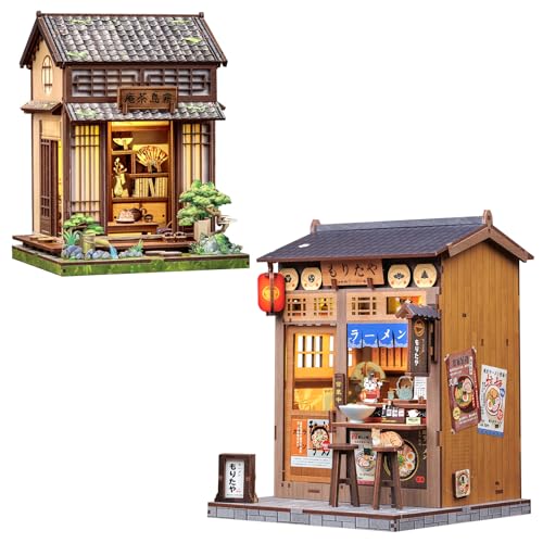 Book Nook Japonais DIY Puzzle 3D Bois - Kit Miniature Serre-Livres Adulte