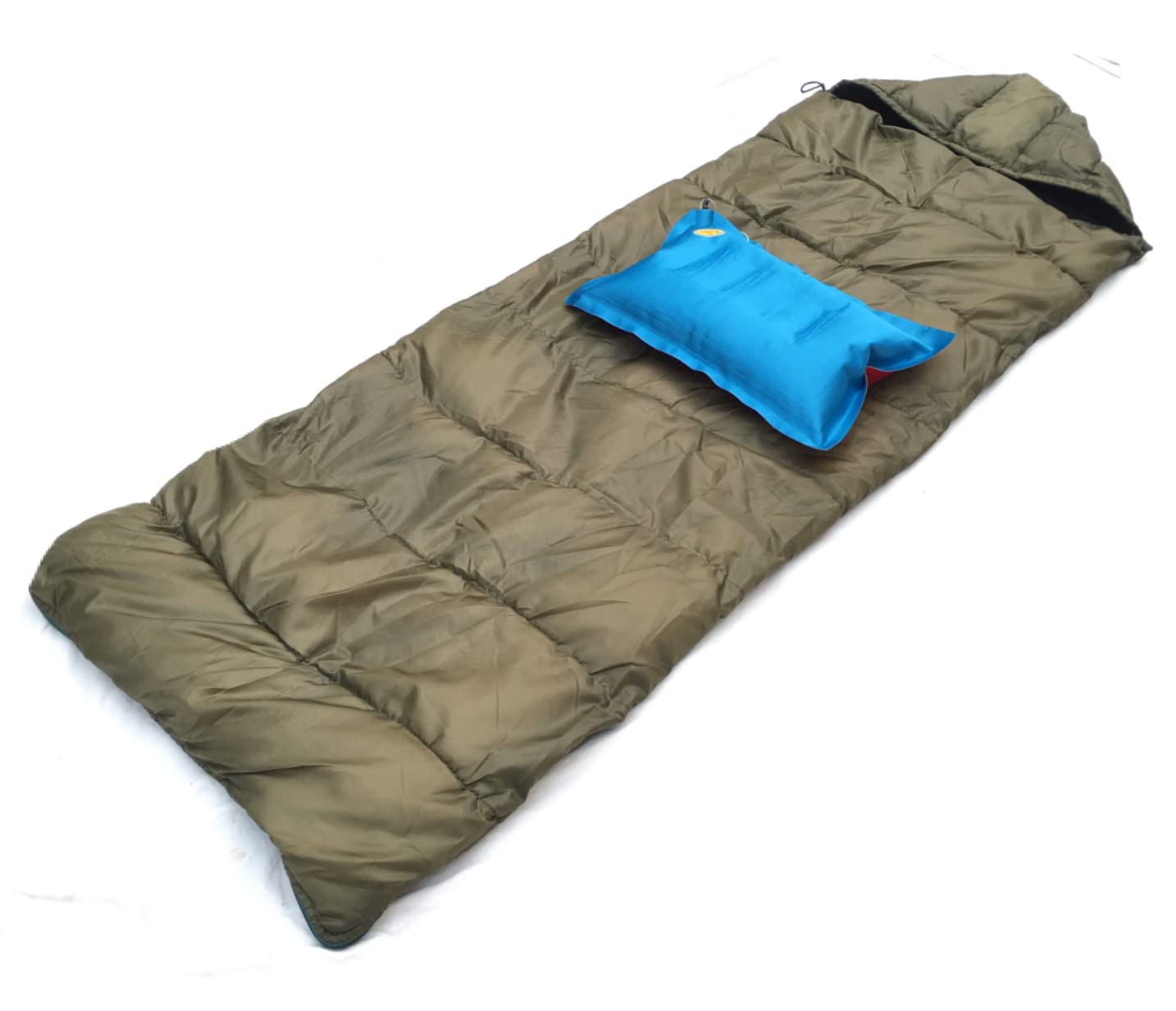 Aim Emporium Rectangular Shape 15°C to 25°C with Air Pillow for Traveling, Camping Hiking Sleeping Bags Color Green. (B0BPPP3FS9) Amazon Price History, Amazon Price Tracker