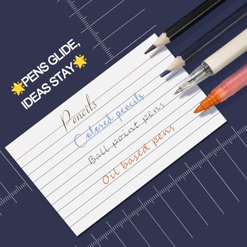 image for MSKKSM Index Cards 3x5 Inch - 300 Pack, Ruled Index Flash Cards for St