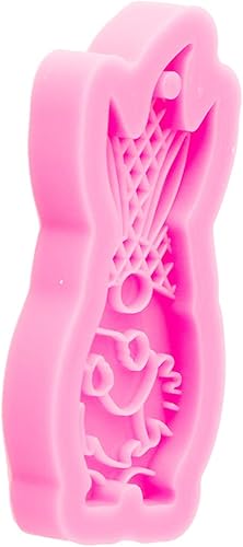 Miniatura 5 de Brillante brillante conejo de Pascua y zanahoria forma llavero molde de silicona decoración molde de arcilla polimérica DIY collar hecho a mano