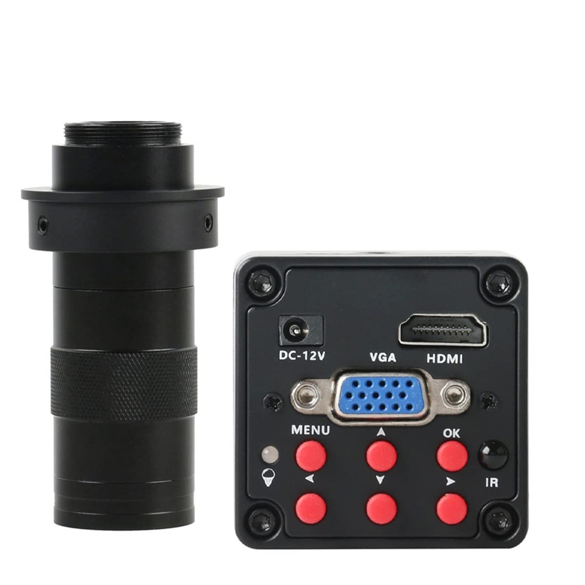 Microscope 1080P HDMI Video Microscope Camera 130X Adjustable Zoom C Mount Lens(4)