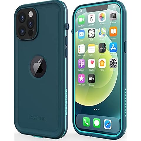 LOVE BEIDI Design for iPhone 12 Pro Max case Waterproof 6.7'', Full Body Shockproof Phone Case for iPhone 12 Pro Max Case with Screen Protector, Dust Proof Cover for iPhone 12 Pro Max (Turquoise) Cover