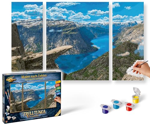Schipper 609260922 Peinture par numéros - Trolltunga en Norvège - Images de peinture pour adultes...