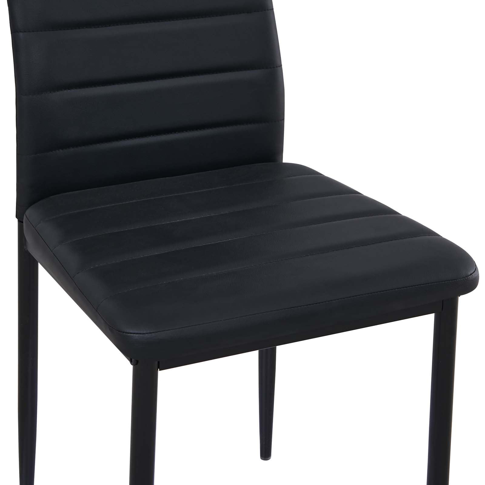 Swiss Homes | Rubi - Velvet Eetkamerstoelen Zwart - Set van 4