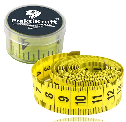Massband 150 cm - 2 in 1 - cm + INCH Schneidermaßband - Maßband in Aufbewahrungsbox zum skalieren & messen