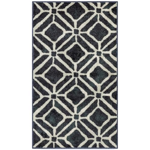 Maples Rugs Moderna Geometric Area Rugs – Made in USA – Washable, Non Slip Indoor Carpet for Entryway, Foyer, Kitchen, and Bathroom, 20