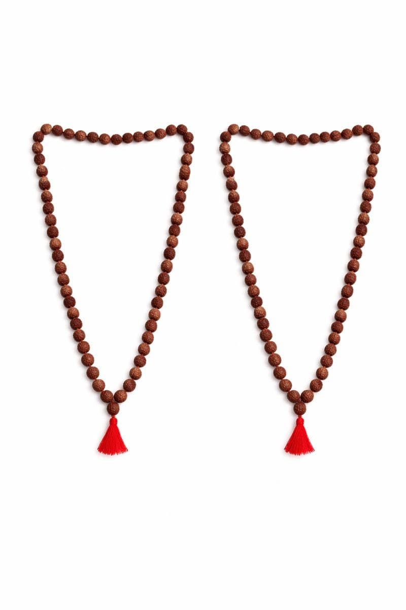 Genuine 5 Faced Rudraksha Mala | Handmade Nepali Jaap with 54+1 Beads for Men & Women | Ideal for Meditation, Chanting & Positive Energy (Pack of -2)-picture-34