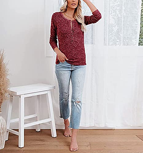 Camiseta De Manga Larga Para Mujer - Tejido Suave, Corte Holgado, Cuello Redondo - Básico Para Otoño E Invierno