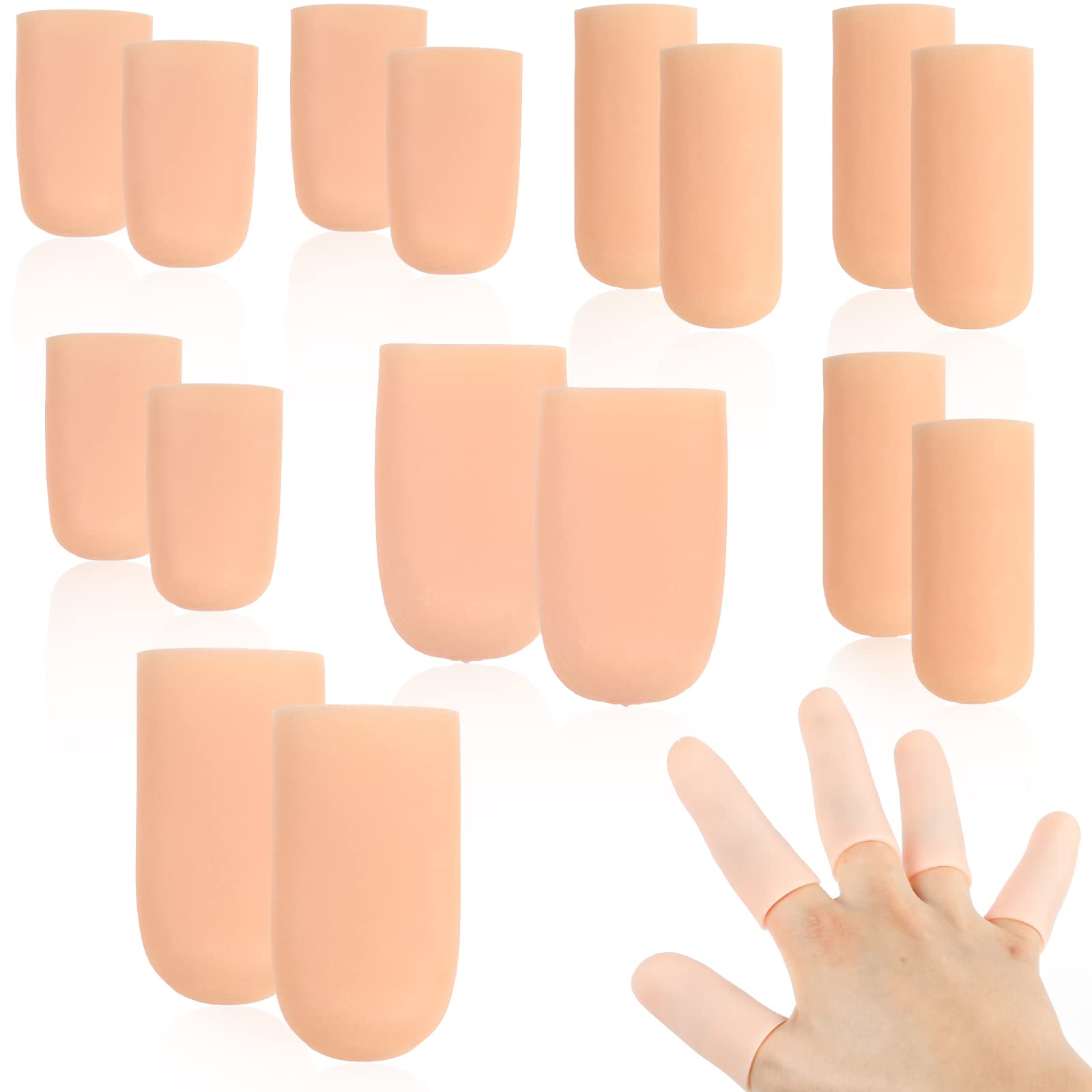14 Stück Fingerschutz Silikon - Fingerlinge Für Verletzungen Und Arbeit