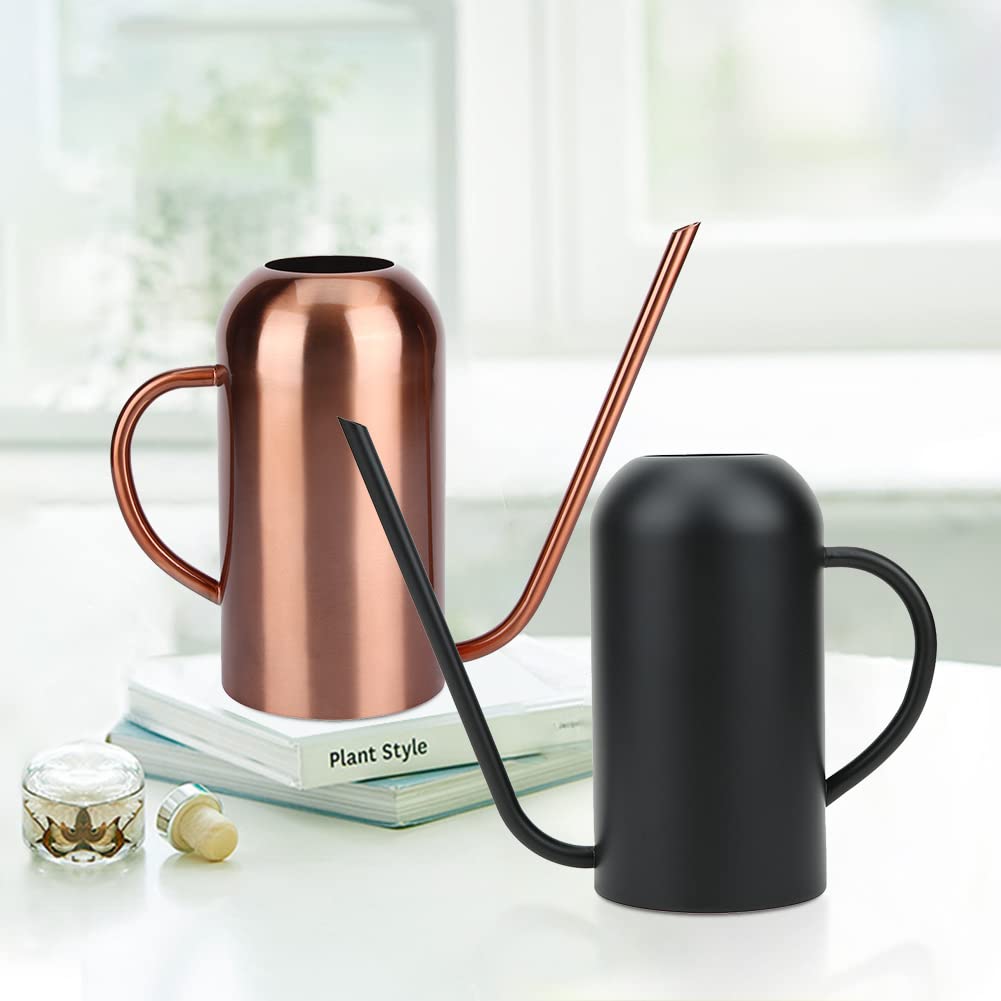Stainless Steel Watering Can 1.5L with Long Spout, Retro Metal Plant Watering Can for Indoor Outdoor Plants Garden - Image 3