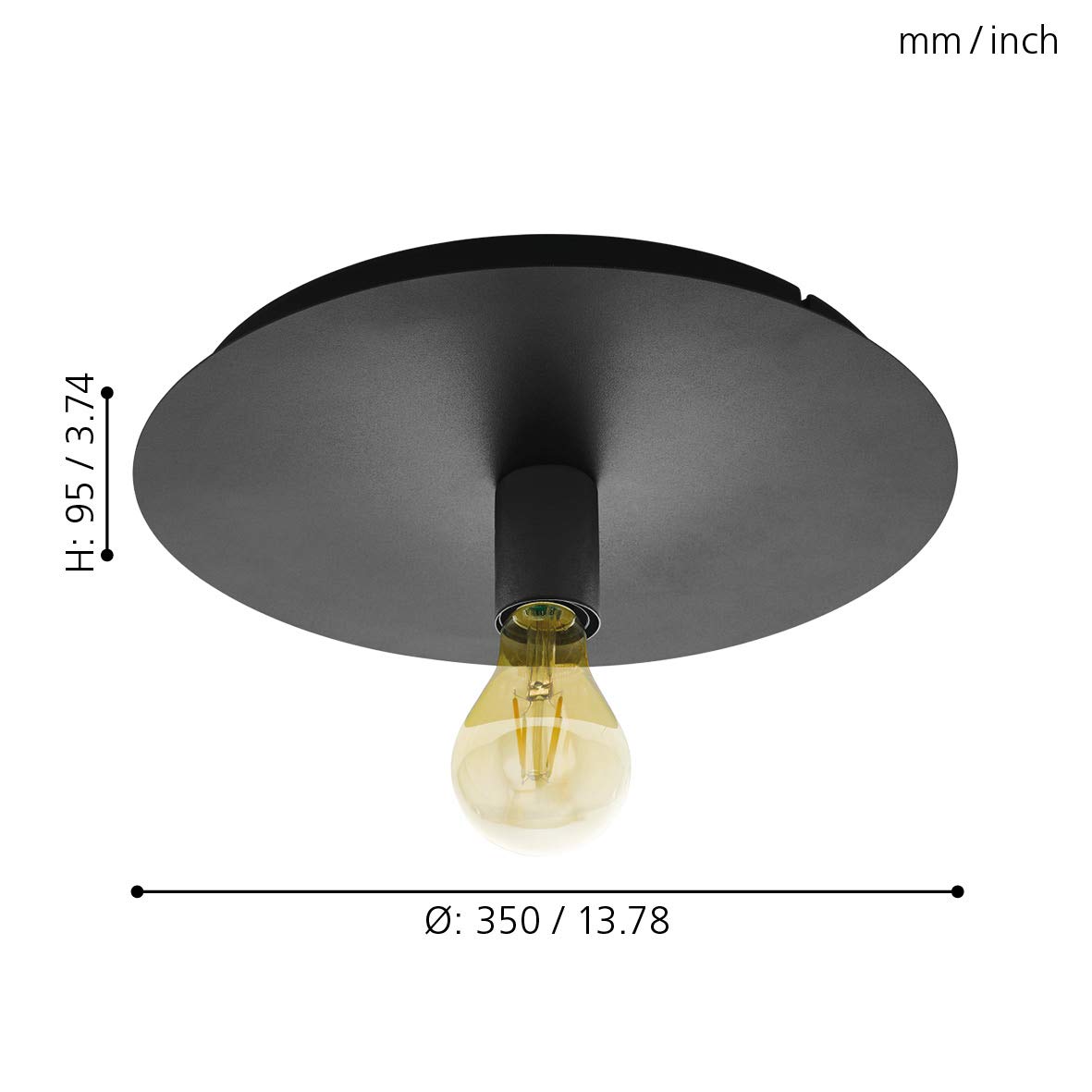 EGLO Deckenleuchte Passano – 3flammig, Vintage-Design, Metall In Weiß/Gold, E27, 45 Cm Ø