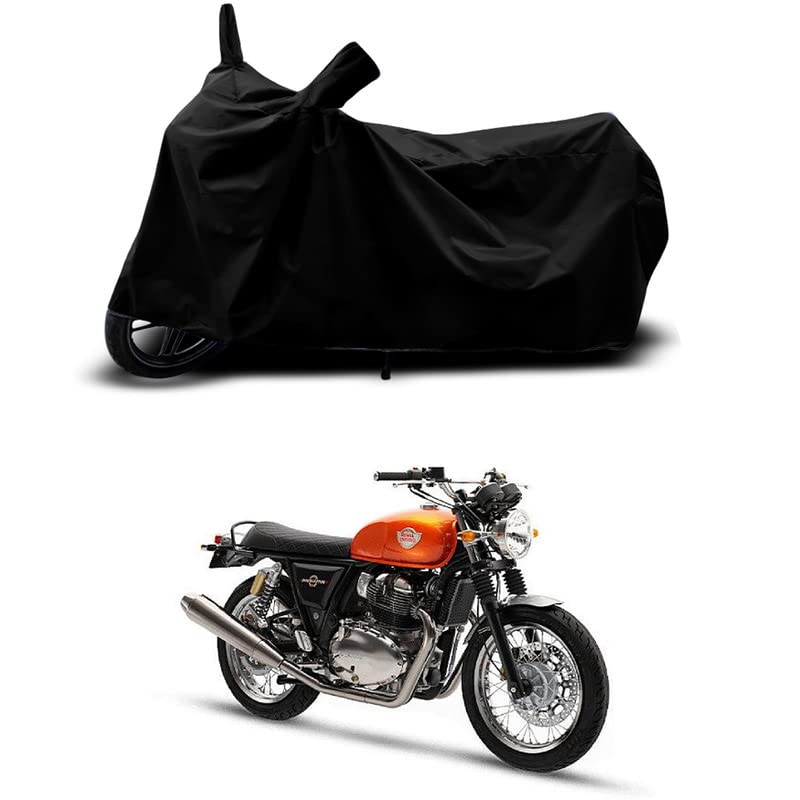Image of 100% Scratchproof /UV-Rays /Heat Protection /Birds Dropping /Water Resistant /Dust Proof /Waterproof /Full Bike Scooty Two Wheeler Body Cover Compatible for Interceptor 650 All Varients[Black]