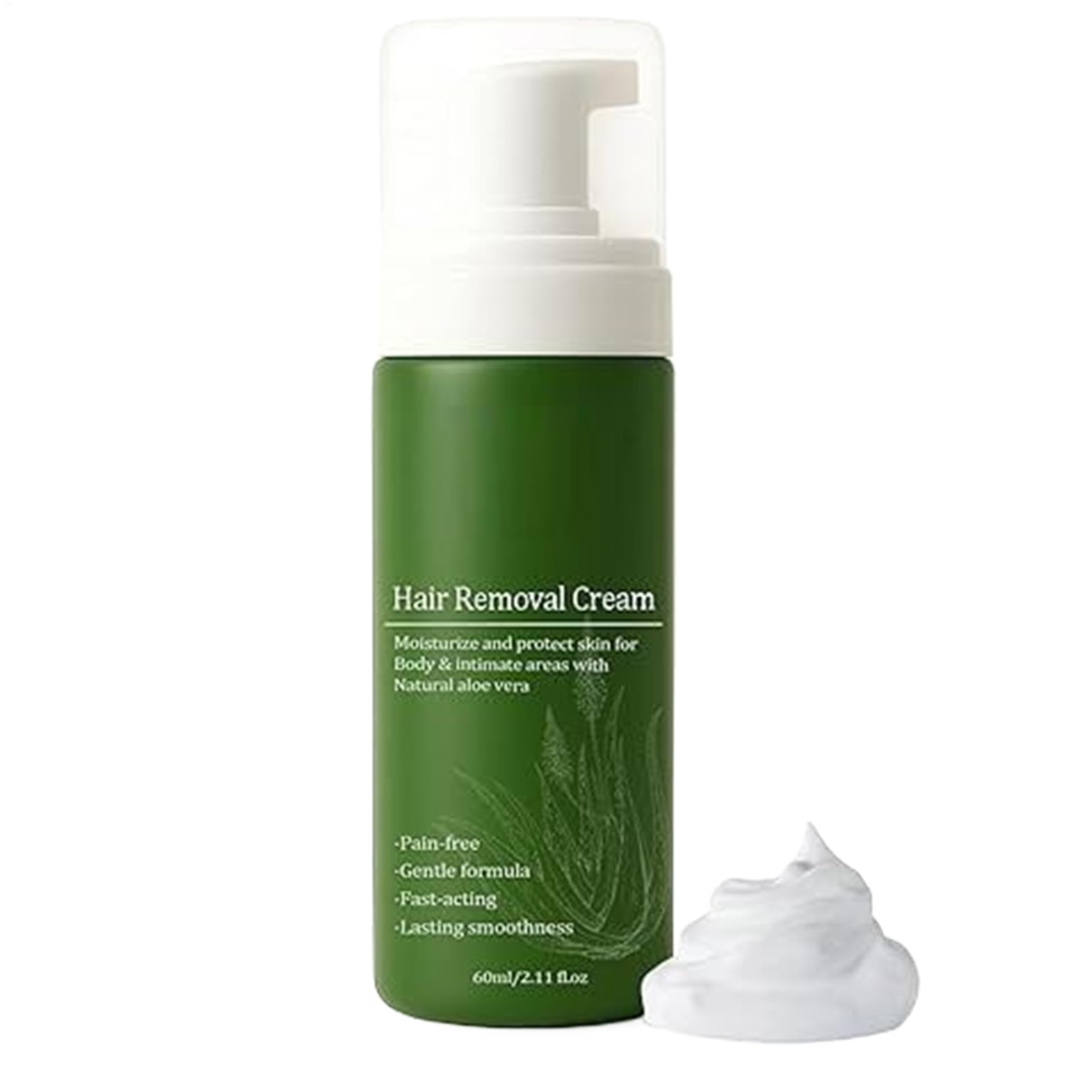 Zahoken Crema Depilatoria Facial - 60ml Crema Depilatoria Natural Para Hombres,Suministros De Cuidado De La Piel Para Uso Íntimo Hogar Ducha Baño Afeitado Diario Viaje Pierna